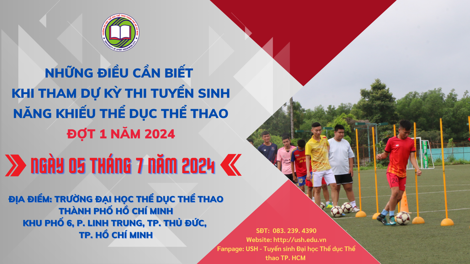 Trường Đại học Thể dục thể thao Thành phố Hồ Chí Minh: Những điều thí sinh cần biết khi tham gia tuyển sinh đợt 1 năm 2024 - Ảnh 1.