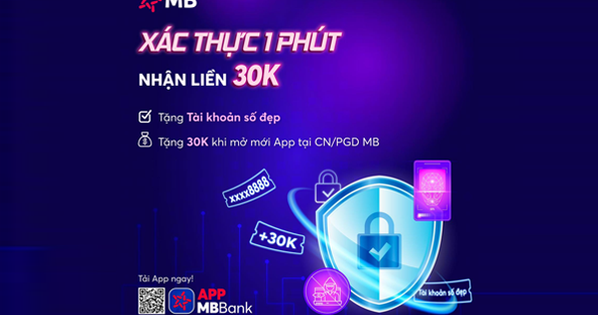 MB tặng 30k cho khách hàng mới xác thực sinh trắc học thành công - Ảnh 1.