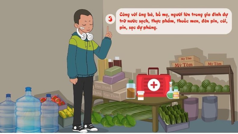 Menyiarkan serial khusus film animasi tentang pencegahan dan pengendalian bencana - Foto 3. Phát sóng chùm phim hoạt hình đặc biệt về phòng, chống thiên tai  - Ảnh 3.