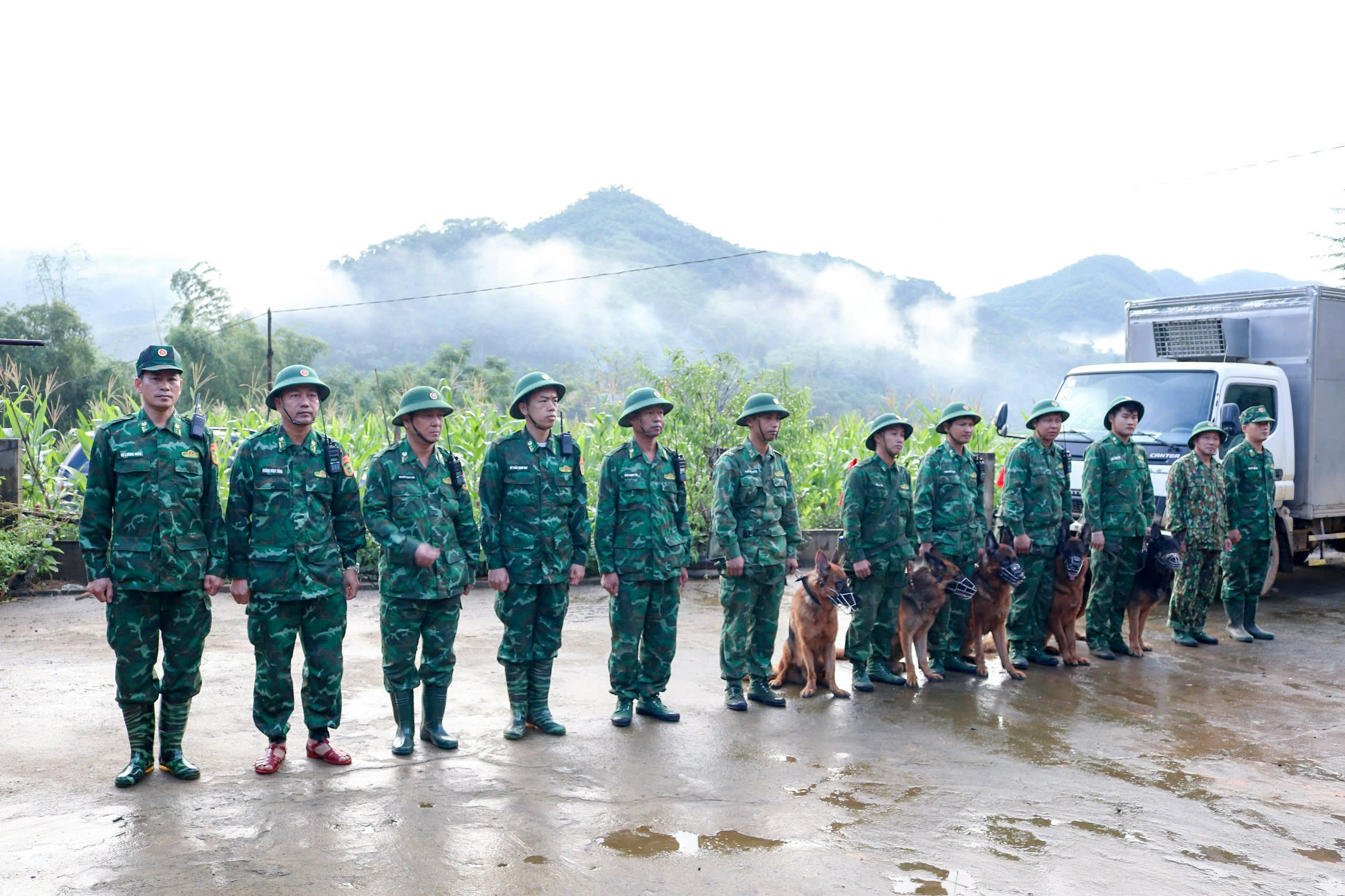 &quot;Chiến sĩ đặc biệt&quot; tham gia tìm kiếm cứu nạn tại Làng Nủ - Ảnh 2.