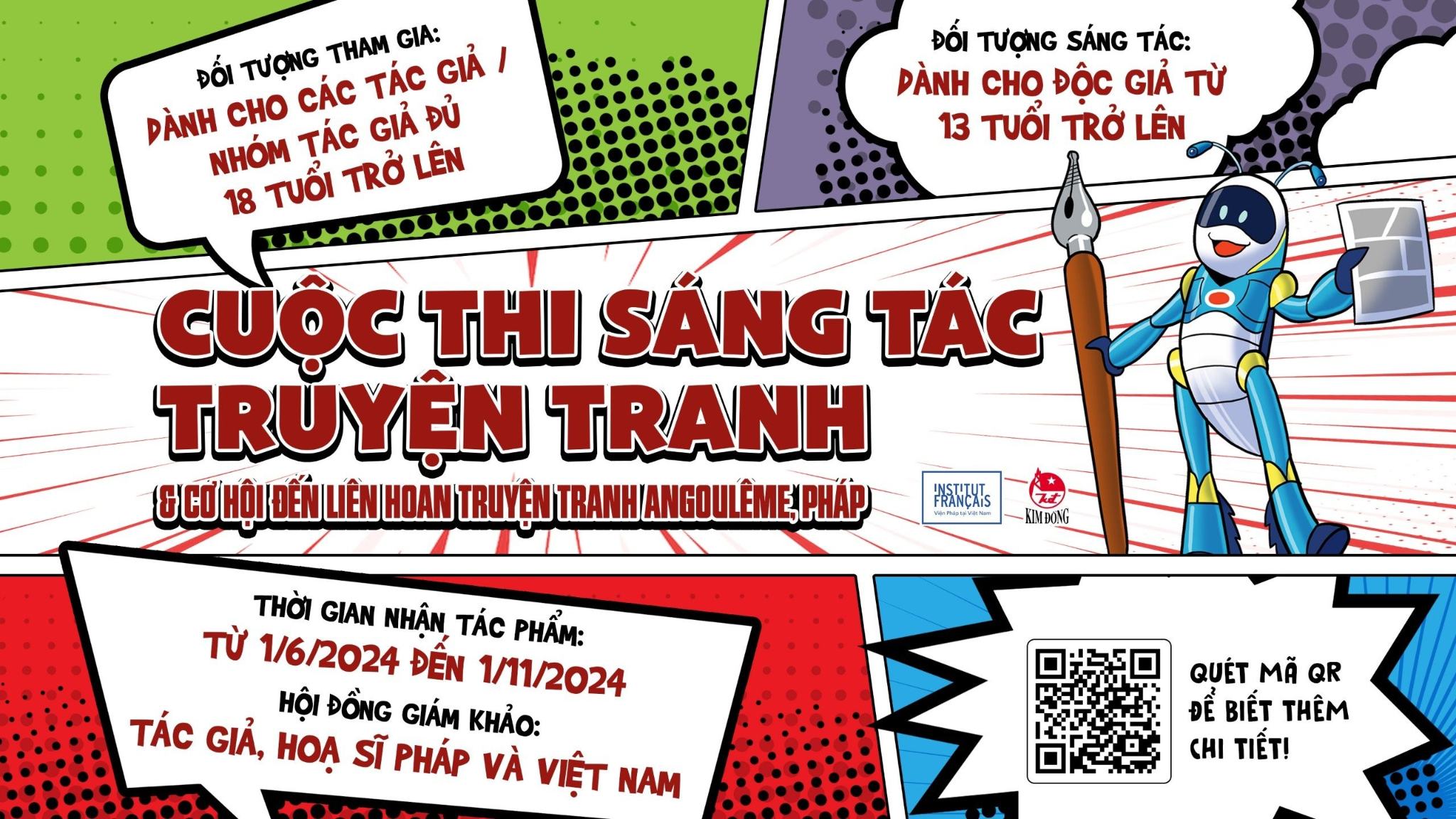 Institut Prancis melaksanakan kegiatan untuk mendukung pengembangan komik di Vietnam - Foto 1. Viện Pháp triển khai các hoạt động hỗ trợ phát triển truyện tranh ở Việt Nam - Ảnh 1.