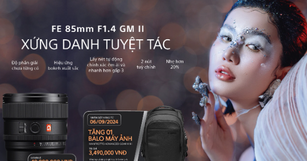 Sony ra mắt ống kính chuyên chân dung gọn nhẹ FE 85mm F1.4 GM II