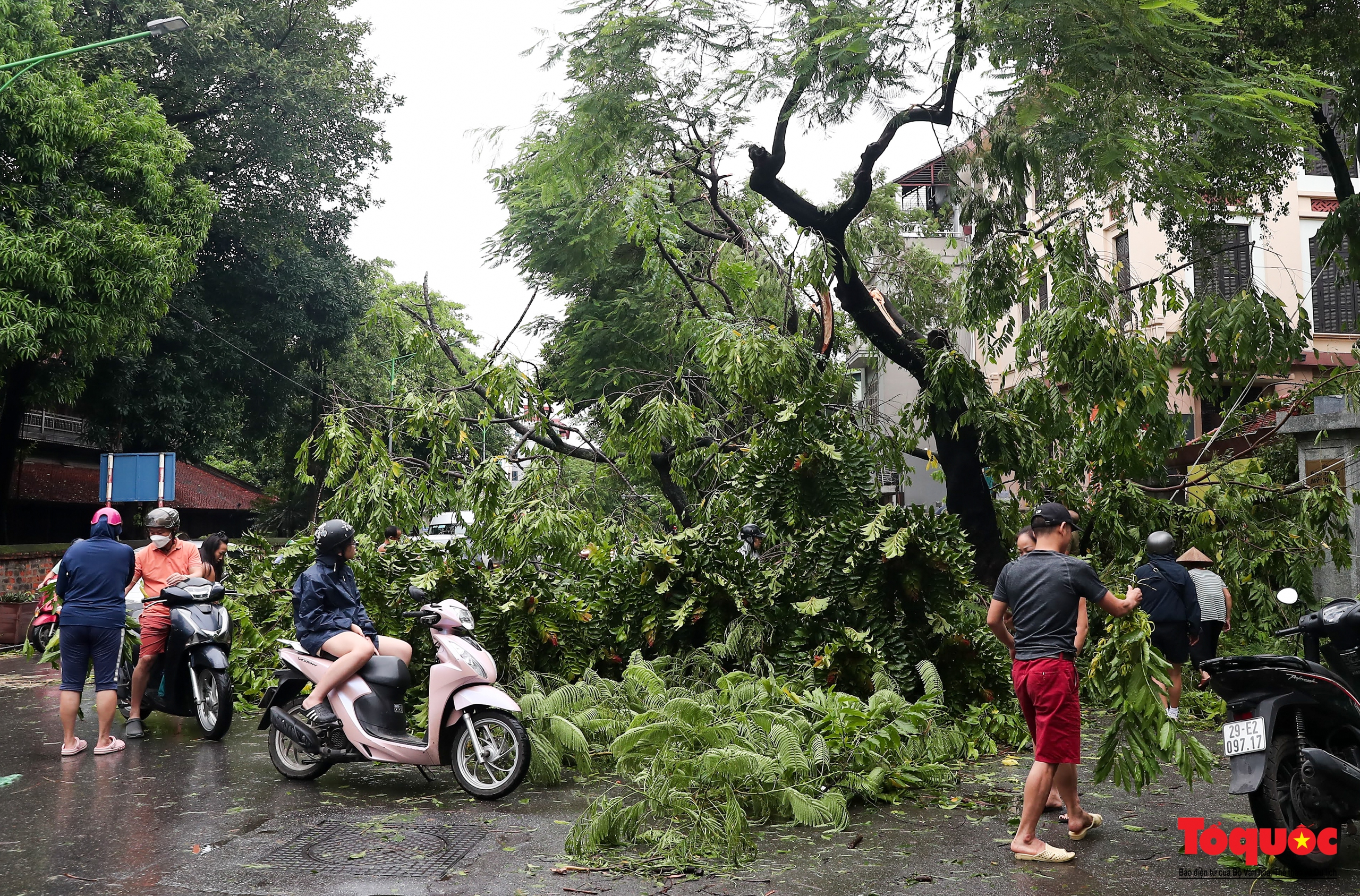 Hà Nội ngổn ngang sau bão số 3 - Ảnh 13.