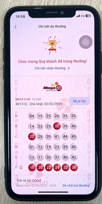 Người đàn ông trúng Jackpot 152 tỷ đồng ngày mùng 5 Tết đến từ TP.HCM  - Ảnh 2.