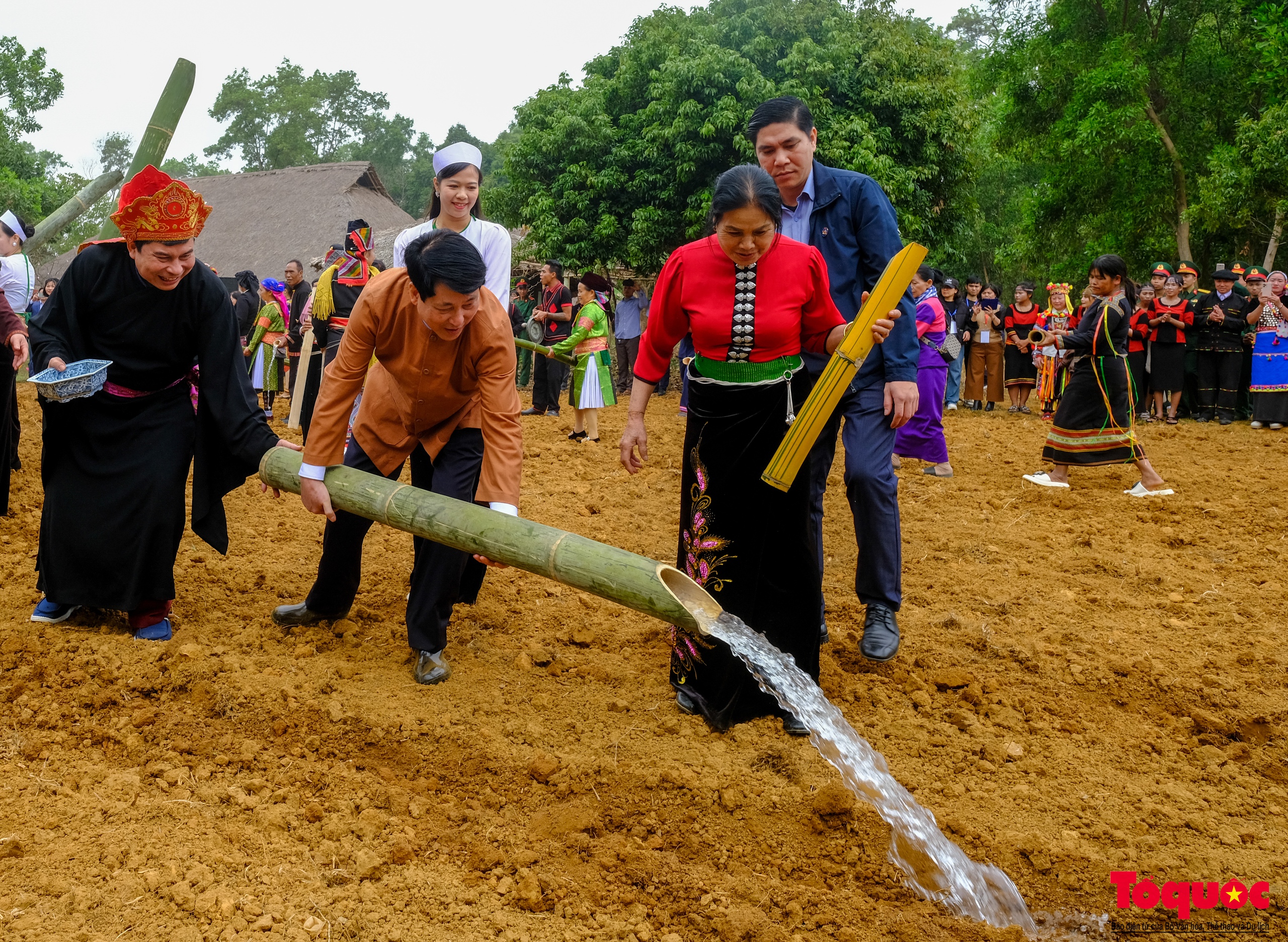 Chủ tịch nước mặc áo nâu thực hiện nghi thức mở xá cày đầu tiên mừng lúa mới - Ảnh 12.