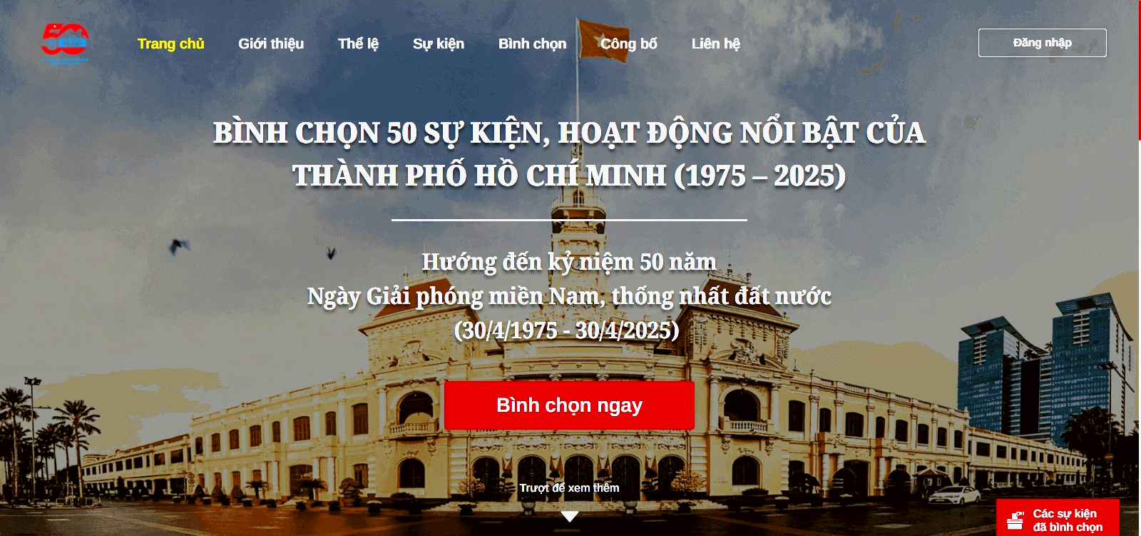 TP.HCM: Giới thiệu bình chọn 50 sự kiện, hoạt động nổi bật của Thành phố - Ảnh 1. TP.HCM: Giới thiệu bình chọn 50 sự kiện, hoạt động nổi bật của Thành phố - Ảnh 1.