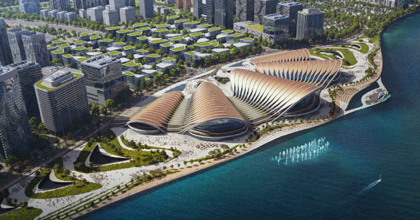 Phối cảnh khu đô thị biển tầm cỡ quốc tế tại Tp HCM: Nhà hát, sân vận ...