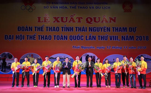 Thái Nguyên tổ chức Lễ xuất quân tham dự Đại hội Thể thao toàn quốc lần thứ VIII - Ảnh 1.