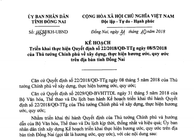 Triển khai thực hiện hương ước, quy ước trên địa bàn tỉnh Đồng Nai - Ảnh 1.