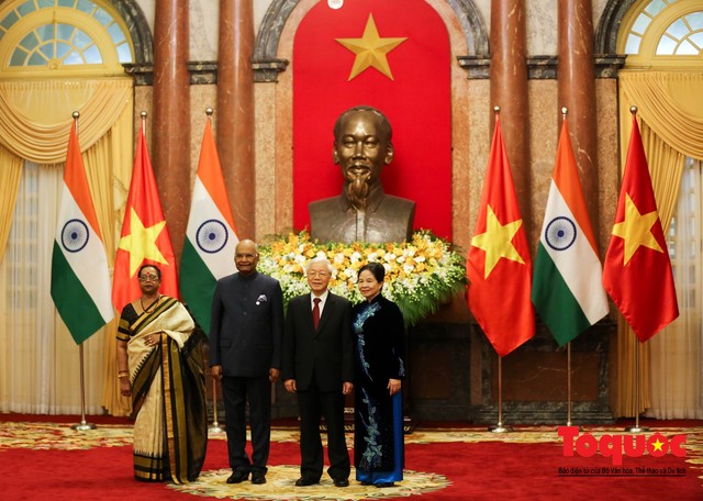 Tổng Bí thư, Chủ tịch nước Nguyễn Phú Trọng chủ trì Lễ đón chính thức Tổng thống Ấn Độ thăm cấp Nhà nước tới Việt Nam - Ảnh 11.