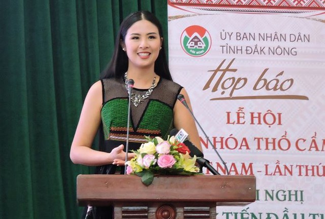 Hoa hậu Ngọc Hân làm Đại sứ Lễ hội Văn hóa Thổ cẩm Việt Nam lần thứ I - Ảnh 1.