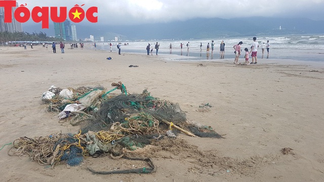 Đà Nẵng nỗ lực dọn lượng rác “khủng” tấp vào bờ biển du lịch - Ảnh 6.