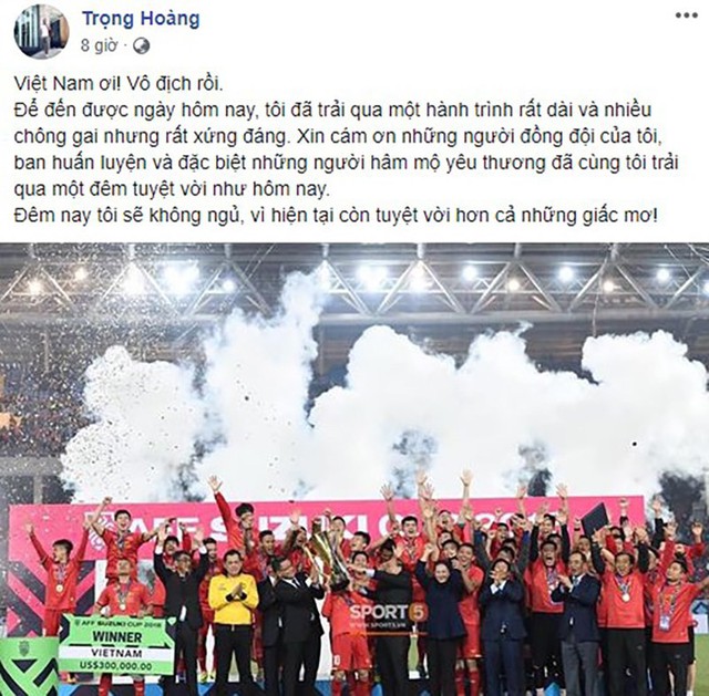 Các tuyển thủ Việt Nam chia sẻ gì trong ngày vô địch AFF Cup 2018? - Ảnh 5.