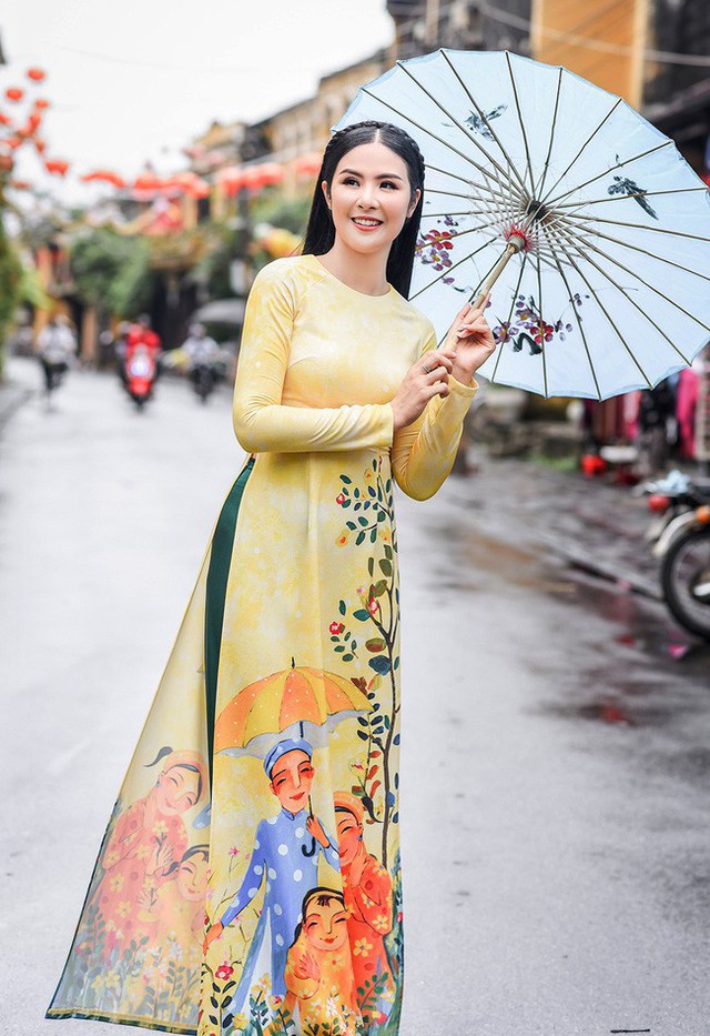 30 mẫu áo dài độc đáo in họa tiết lấy cảm hứng từ ca dao, tục ngữ về mùa xuân của Việt Nam - Ảnh 2.
