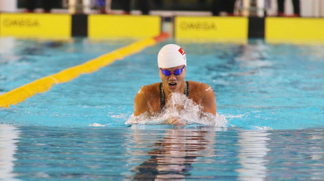 Ánh Viên giành Huy chương Vàng nội dung 100m bơi ngửa nữ phá kỷ lục Đại hội  - Ảnh 1.
