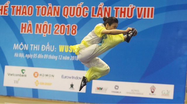 Hà Nội giành 3 Huy chương Vàng trong ngày thi đấu đầu tiên môn Wushu - Ảnh 1.