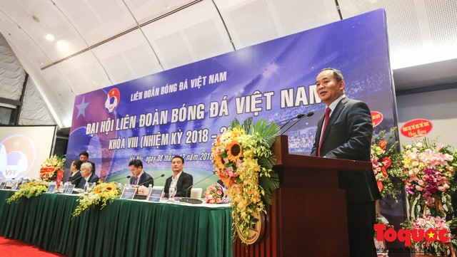Toàn cảnh Đại hội Liên đoàn bóng đá Việt Nam khoá VIII - Ảnh 16.