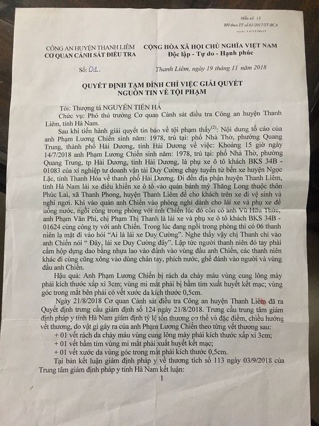 Hà Nam: Có hay không việc cơ quan điều tra huyện bỏ lọt tội phạm - Ảnh 2.