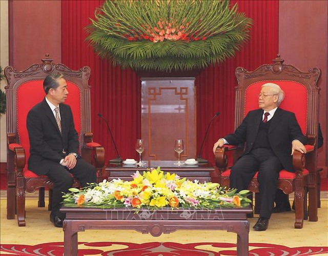 Tổng Bí thư, Chủ tịch nước Nguyễn Phú Trọng tiếp Đại sứ Trung Quốc - Ảnh 1.