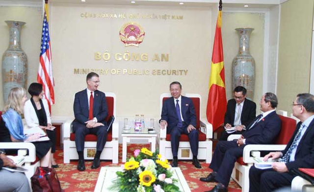 Đại tướng Tô Lâm tiếp Đại sứ đặc mệnh toàn quyền Hoa Kỳ tại Việt Nam - Ảnh 1.