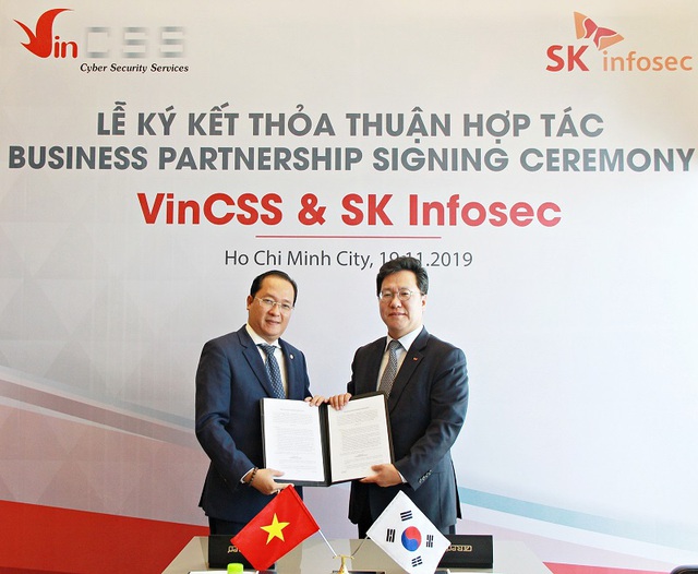 VinCSS ký thỏa thuận hợp tác an ninh mạng với SK Infosec - Ảnh 1.