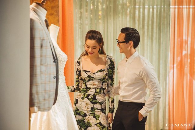 Hồ Ngọc Hà và Kim Lý bắt gặp đi thử áo cưới ở wedding L’amant - Ảnh 1.