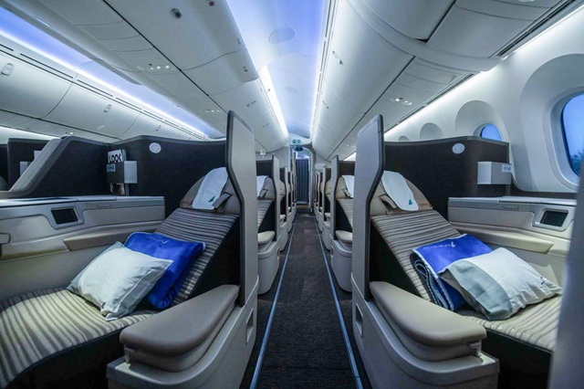 Hé lộ những hình ảnh đầu tiên của nội thất Boeing 787-9 Dreamliner mới gia nhập đội bay Bamboo Airways - Ảnh 2.