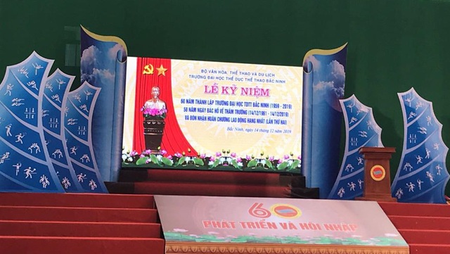 Trường ĐH Thể dục Thể thao Bắc Ninh kỷ niệm 60 năm thành lập và đón nhận Huân chương Lao động hạng Nhất - Ảnh 2.