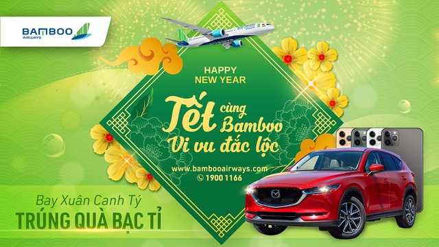 Cơ hội trúng ngay xe sang khi bay Tết cùng Bamboo Airways - Ảnh 1. Cơ hội trúng ngay xe sang khi bay Tết cùng Bamboo Airways - Ảnh 1.