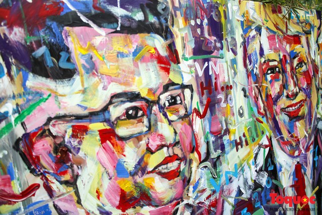 Chiêm ngưỡng những bức tranh của họa sỹ Việt vẽ Chủ tịch Kim Jong Un và Tổng thống Donal Trump  - Ảnh 9.