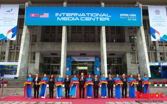 Khai trương trung tâm báo chí quốc tế Hội nghị Thượng đỉnh Hoa Kỳ - Triều Tiên lần 2 - Ảnh 3.