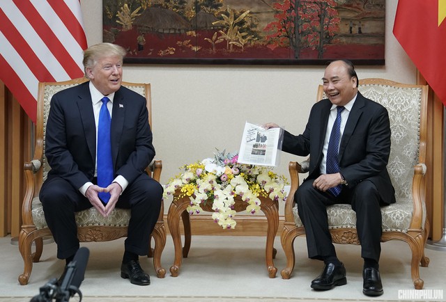 Những hình ảnh Thủ tướng Nguyễn Xuân Phúc hội kiến Tổng thống Mỹ Donald Trump - Ảnh 7.