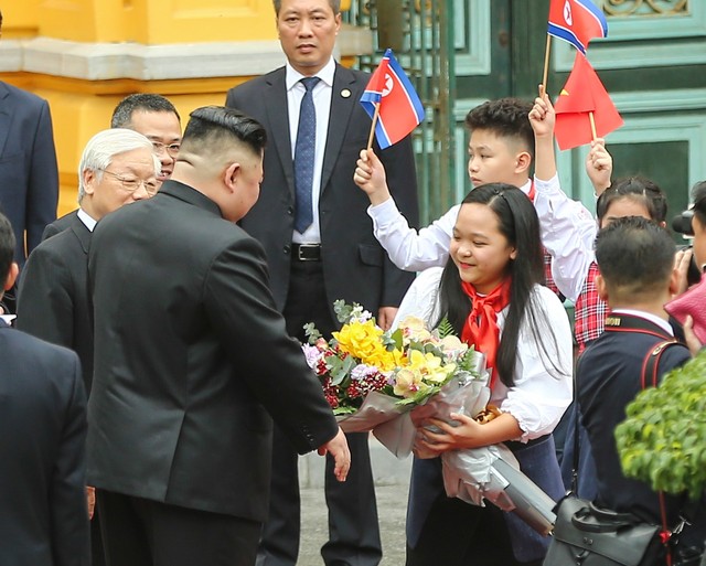 Lễ đón trang trọng Nhà lãnh đạo Triều Tiên Kim Jong-un tại Phủ Chủ tịch - Ảnh 6.