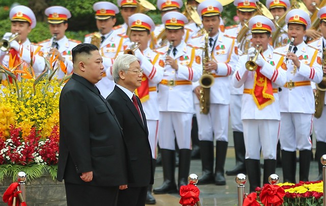 Lễ đón trang trọng Nhà lãnh đạo Triều Tiên Kim Jong-un tại Phủ Chủ tịch - Ảnh 10.