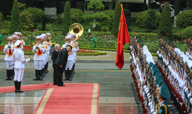 Lễ đón trang trọng Nhà lãnh đạo Triều Tiên Kim Jong-un tại Phủ Chủ tịch - Ảnh 11.