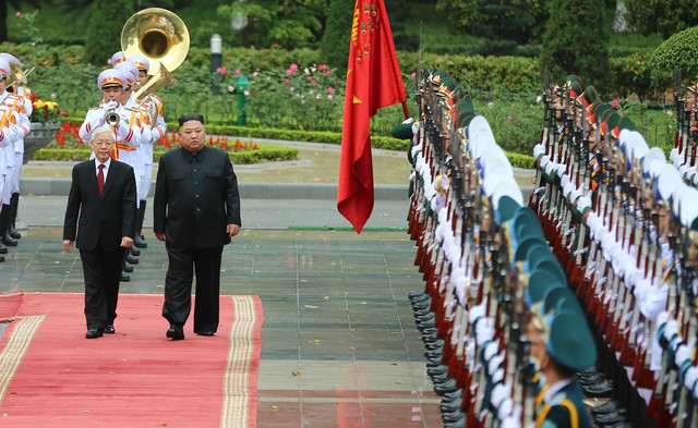 Lễ đón trang trọng Nhà lãnh đạo Triều Tiên Kim Jong-un tại Phủ Chủ tịch - Ảnh 13.