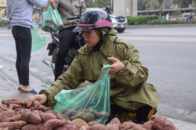 Người dân Thủ đô đội mưa “giải cứu” hàng trăm tấn khoai lang cho nông dân Gia Lai - Ảnh 6.
