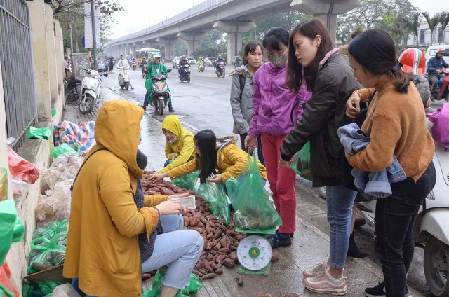 Người dân Thủ đô đội mưa “giải cứu” hàng trăm tấn khoai lang cho nông dân Gia Lai - Ảnh 8.