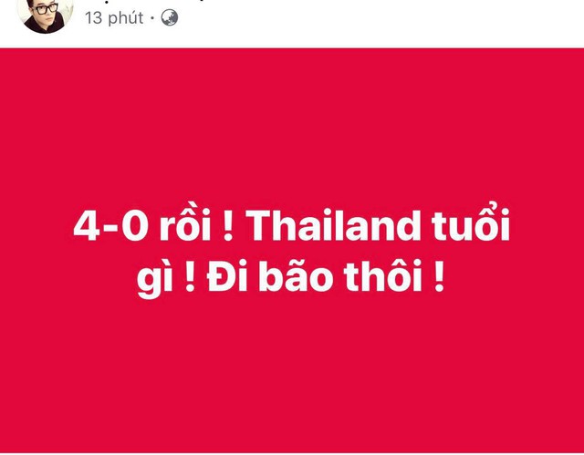 Việt Nam thắng Thái tỷ số 4-0, sao Việt phấn khích đứng ngồi không yên - Ảnh 8.