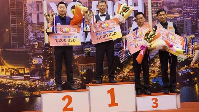 Việt Nam đoạt Vàng trong ngày thi đấu đầu tiên của Giải Vô địch Billiards châu Á năm 2019 - Ảnh 1.