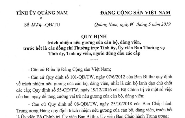 Quảng Nam yêu cầu cán bộ chủ chốt không đủ năng lực nên chủ động xin từ chức - Ảnh 1.