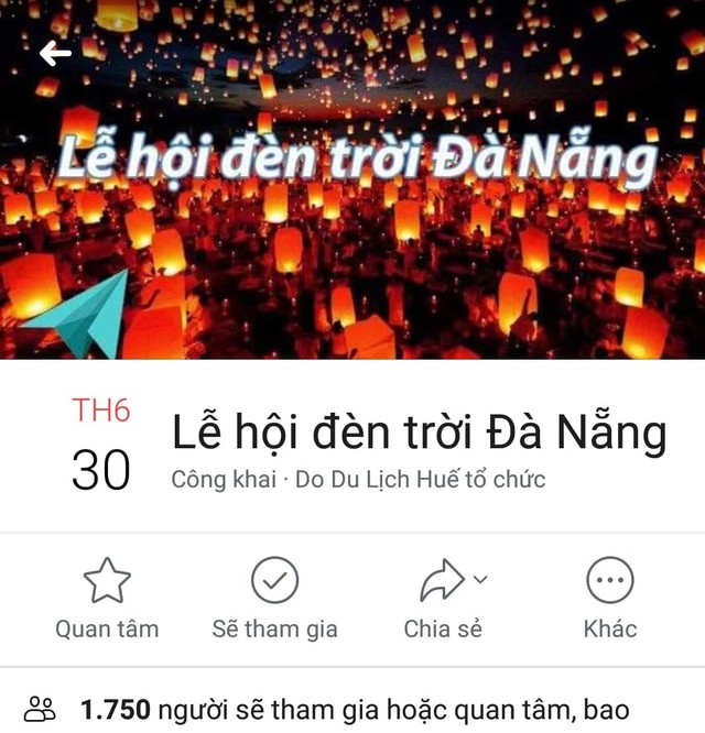 Không có chuyện tổ chức “Lễ hội Đèn trời quốc tế Đà Nẵng 2019” - Ảnh 1.