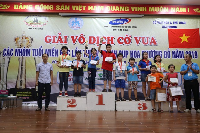 Bế mạc Giải vô địch cờ vua các nhóm tuổi miền Bắc lần thứ IV tranh Cúp Hoa Phượng Đỏ 2019 - Ảnh 1.
