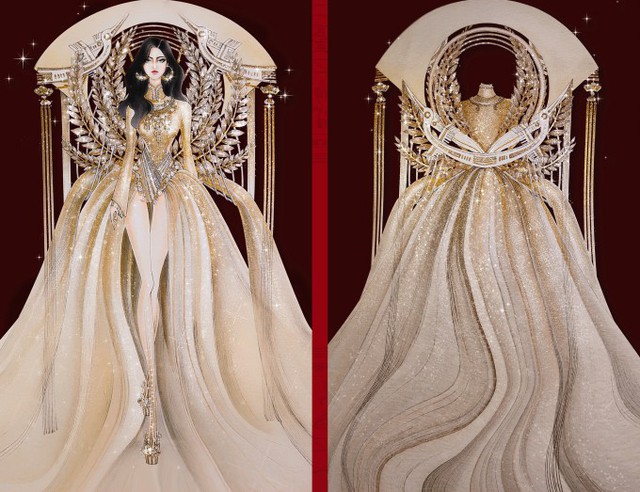 Thật khó tin khi mẫu trang phục Bàn thờ đứng thứ hai bình chọn cho Hoàng Thùy thi Miss Universe - Ảnh 3.
