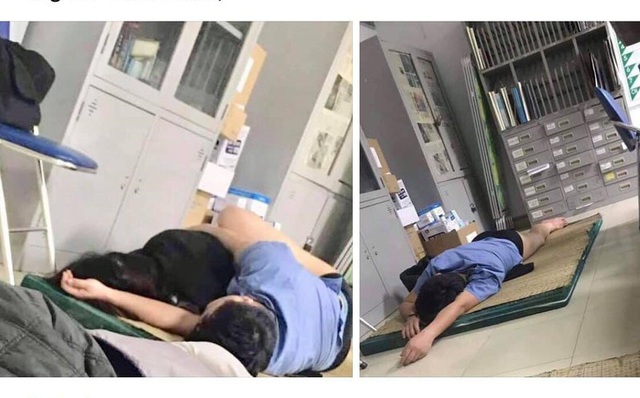 Nghệ An: Xác minh hình ảnh bác sĩ trực ôm nữ sinh viên ngủ trong bệnh viện - Ảnh 2.