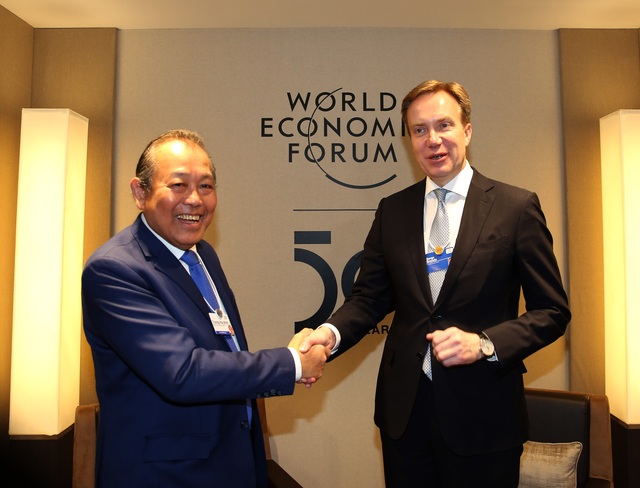 Các hoạt động của Phó Thủ tướng thường trực Trương Hòa Binh tại WEF Davos - Ảnh 1.