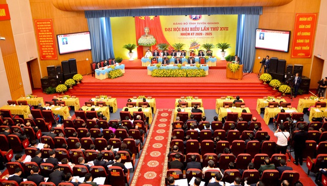 Thường trực Ban Bí thư Trần Quốc Vượng dự Đại hội Đảng bộ tỉnh Tuyên Quang - Ảnh 1.