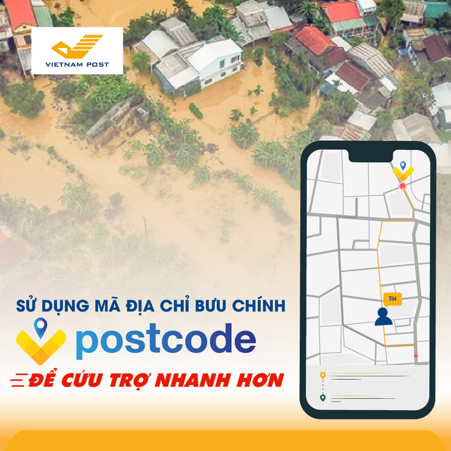 Ứng dụng mã địa chỉ Vpostcode để cứu trợ người dân vùng lũ miền Trung nhanh hơn - Ảnh 1.