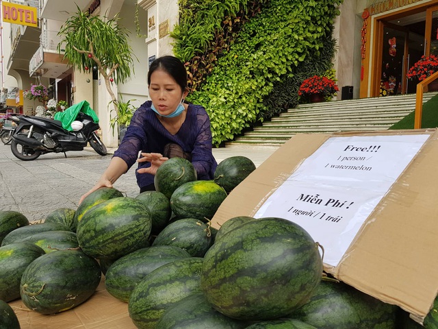 Chủ khách sạn ở Đà Nẵng mua một tấn dưa hấu và làm điều khiến ai cũng thấy ấm lòng - Ảnh 2.