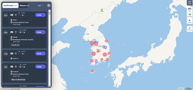 Giữa bùng phát dịch bệnh, Hàn Quốc dựa vào bản đồ số để theo dõi sự lây lan - Ảnh 1.